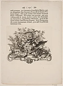 Vignet til T. de Hofmans "Kort Afhandling om Tiende" by Odvardt Helmoldt de Lode