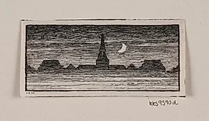 Vignette til H. Hertz' "Posthuset i Hirschholm"