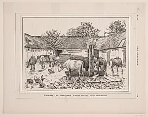 Vinterdag i en Bondegård by Ubekendt