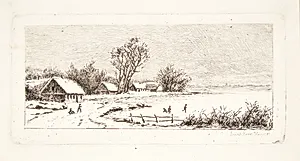 Vinterdag ved en sjællandsk sø by Louise Ravn-Hansen