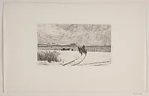 Vinterdag ved Hornbæk by Carl Locher