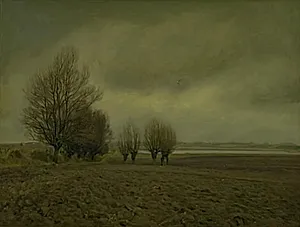 Vinterdag ved Taarbystranden by Fritz Syberg