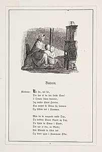 Vinteren. Illustration til H.V. Kaalund, "Fabler for Børn" by H.P. Hansen