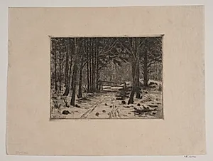 Vinterlandskab by Andreas Marius Valdemar Albertsen