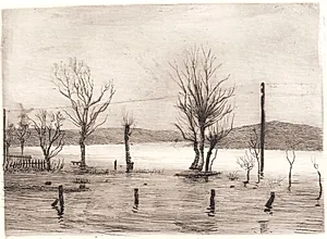 Vinterlandskab ved Tyreholm by Peter Ilsted