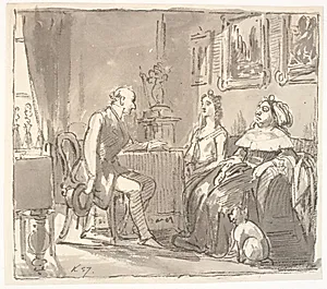 Visit hos hendes nåde by Wilhelm Marstrand