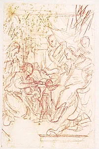 Volumnia og Veturia foran Coriolan by Francesco Solimena