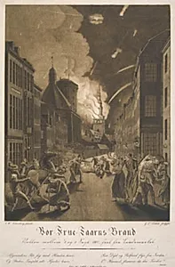Vor Frue Tårns Brand by Gerhard Ludvig Lahde