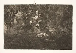 Vorherre skaber dem, og de ender i skøn forening / Fugle med samme fjer flyver i flok by Francisco de Goya