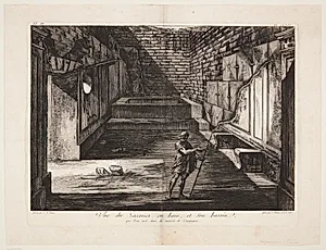 Vue du Laconico, ou bain, et son bassin. que l'on voit dans la maison de Campagne by Francesco Piranesi