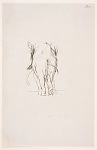 "Weg der Befleckung" - "Elefant og snusende hund" by Max Klinger