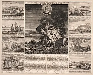 Willem Isbrandtse Bontekoes rejse til Ostindien. Titelblad (AFBEELDINGE DER [...] het Jaer 1625)