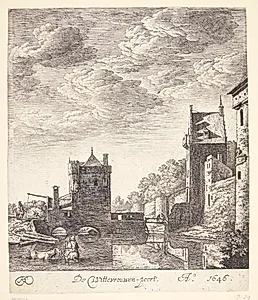 Wittevrouwenpoort, Utrecht by Herman Saftleven
