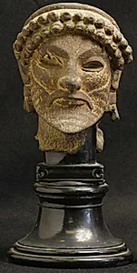 Zeus, med smalt hårbånd, to rækker proptrækkerkrøller og spidst skæg by Ubekendt