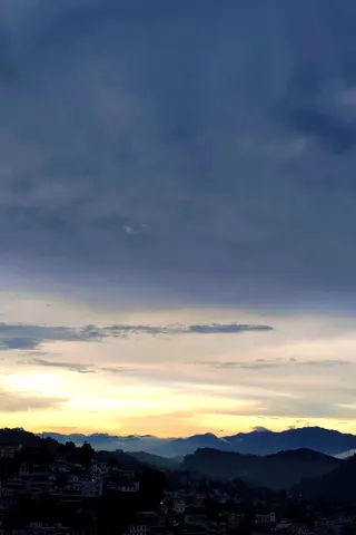Mountain Horizon at Dusk
