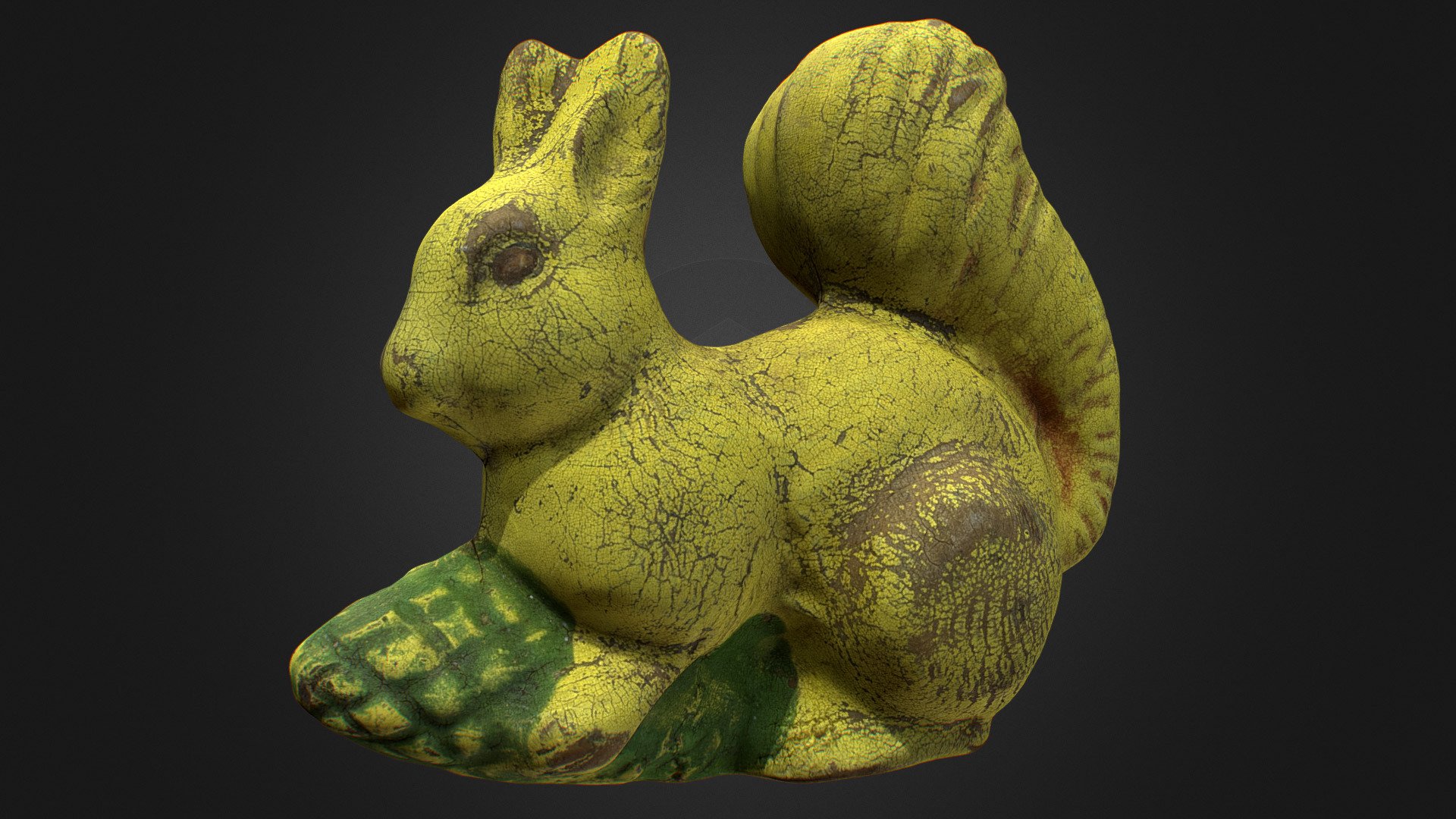 Old USSR Soviet Rubber Toy Squirrel