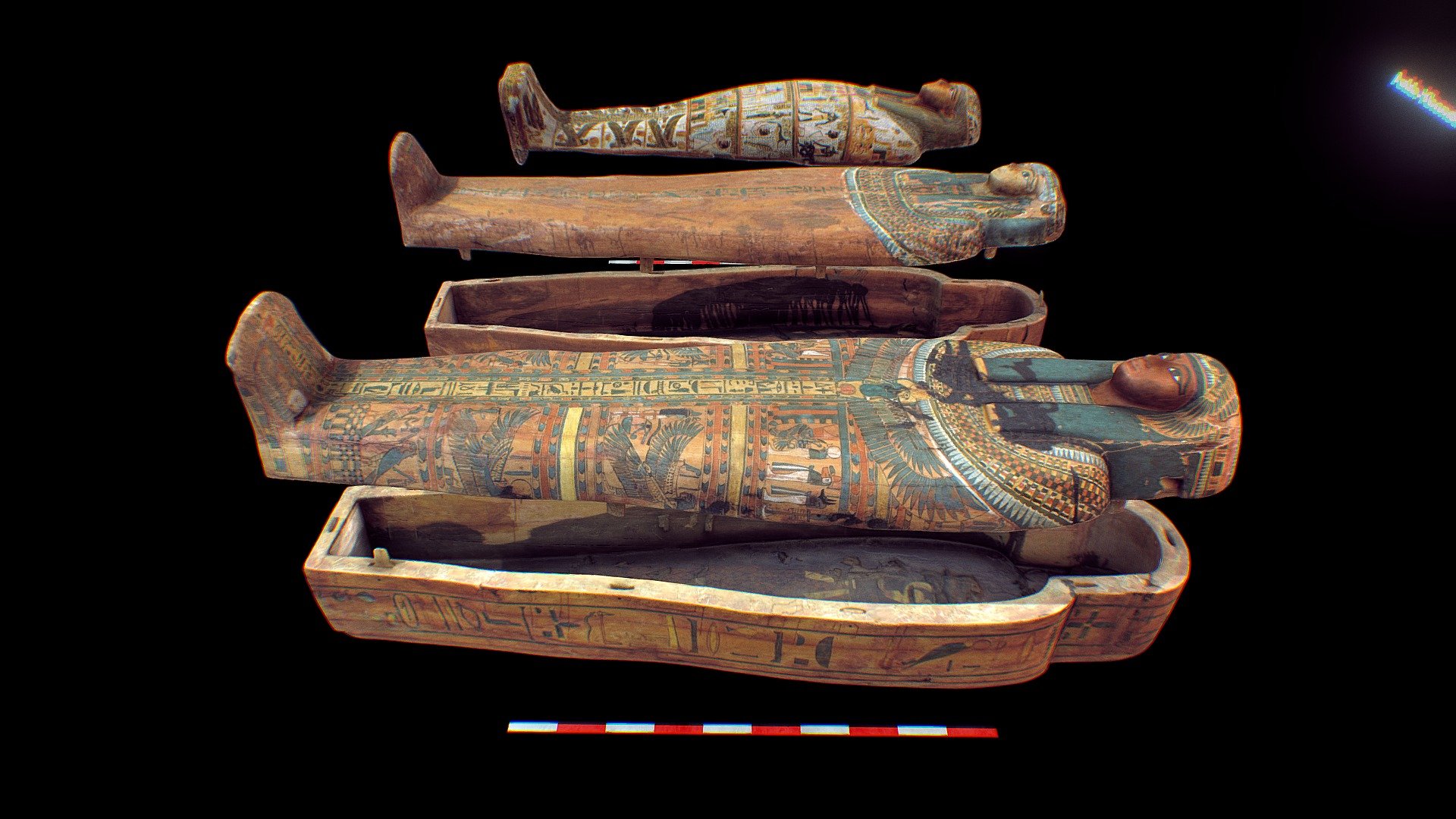 Coffins of Pa-di-mut, Mut-iy-y, and Ankh-Khonsu