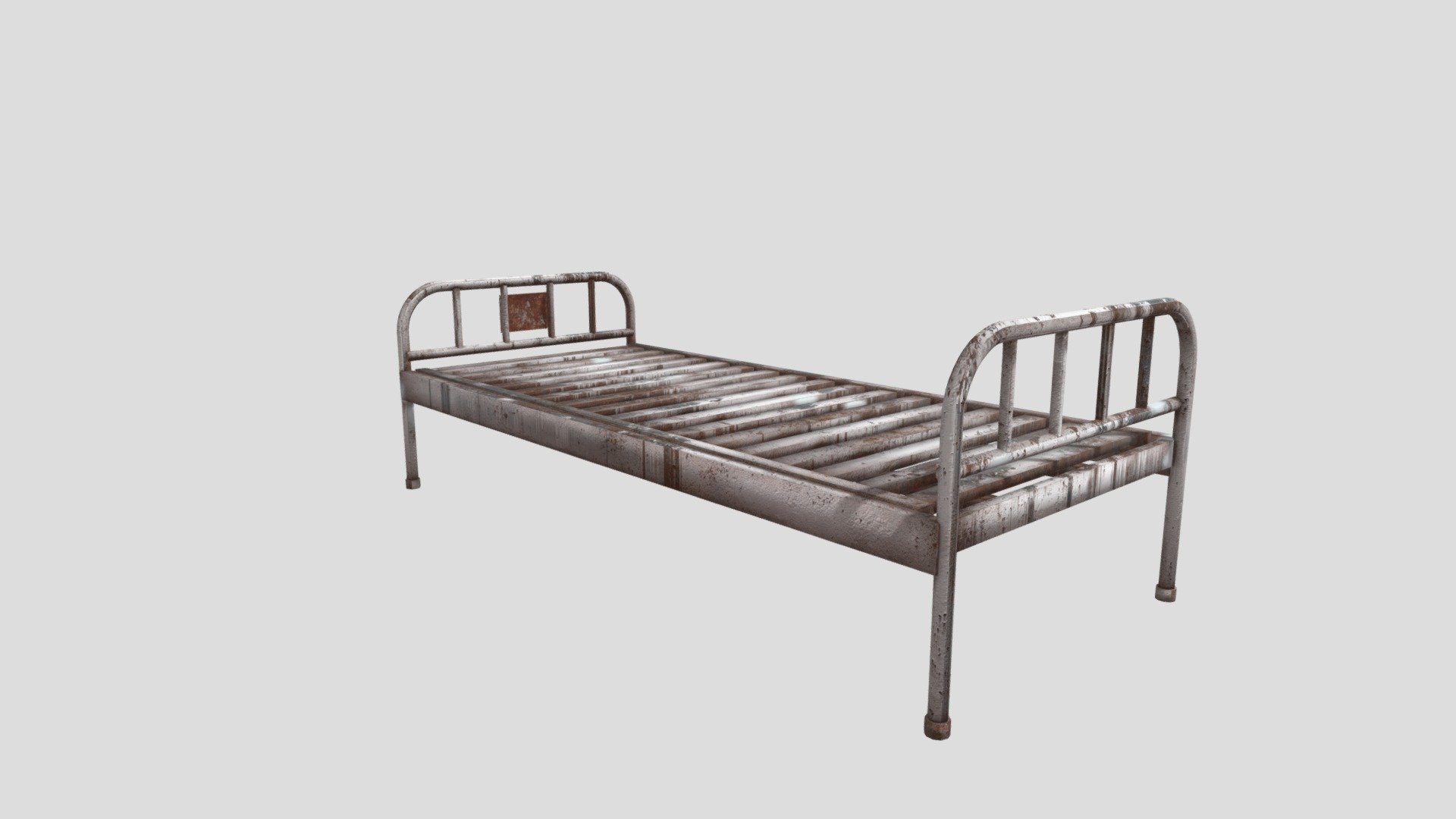 Old Rusted Hospital Bed