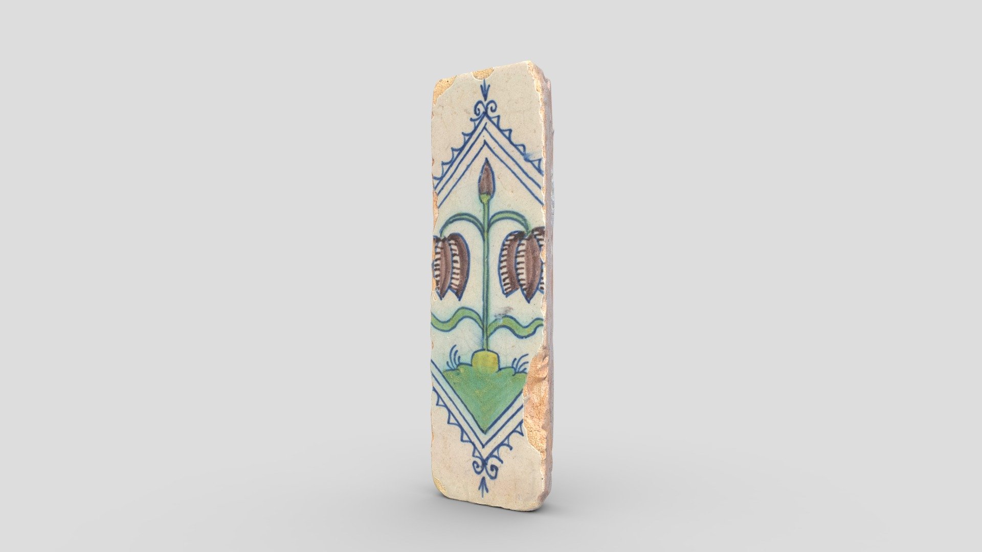 Wandtegel | wall tile (1630-1650)