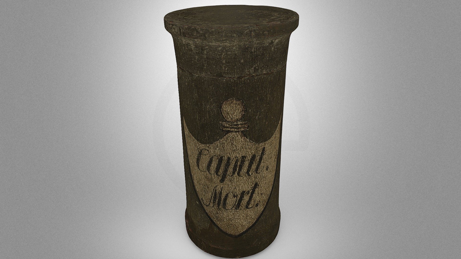 Apothecary tin for Caput Mortuum