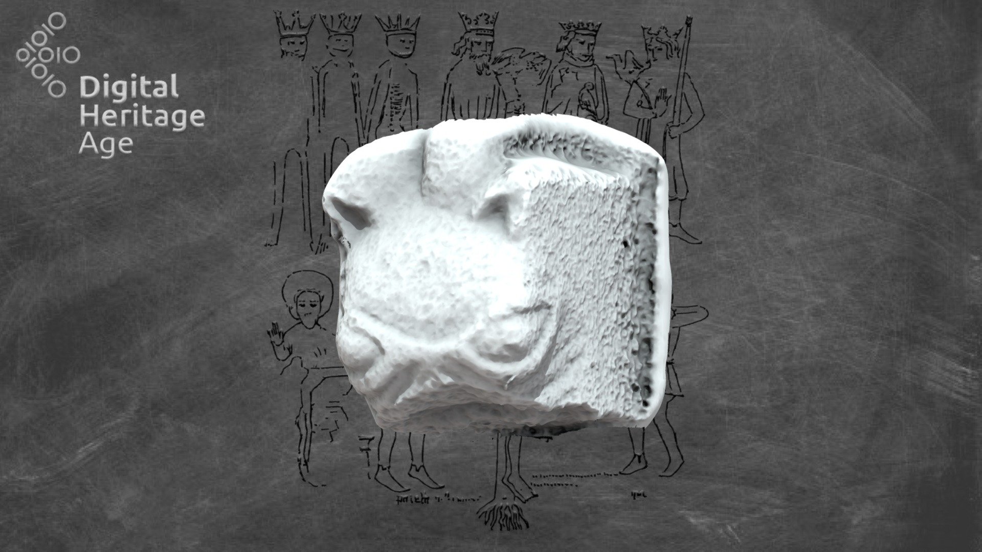 Abbeyknockmoy - Carved Head - Cat
