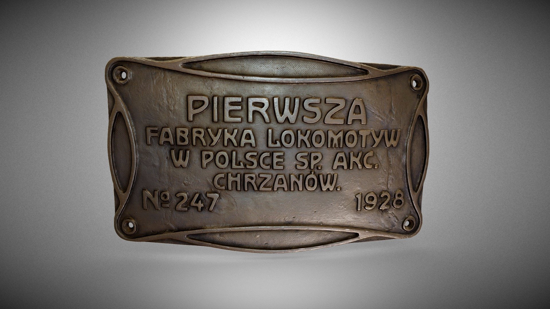 Information board of the Fablok steam locomotive