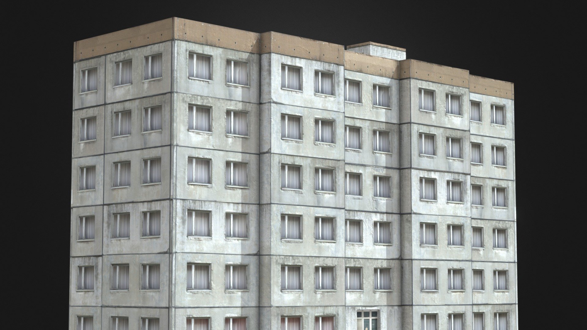 LOW POLY - SOVIET  APARTMENT BUILDING 8K