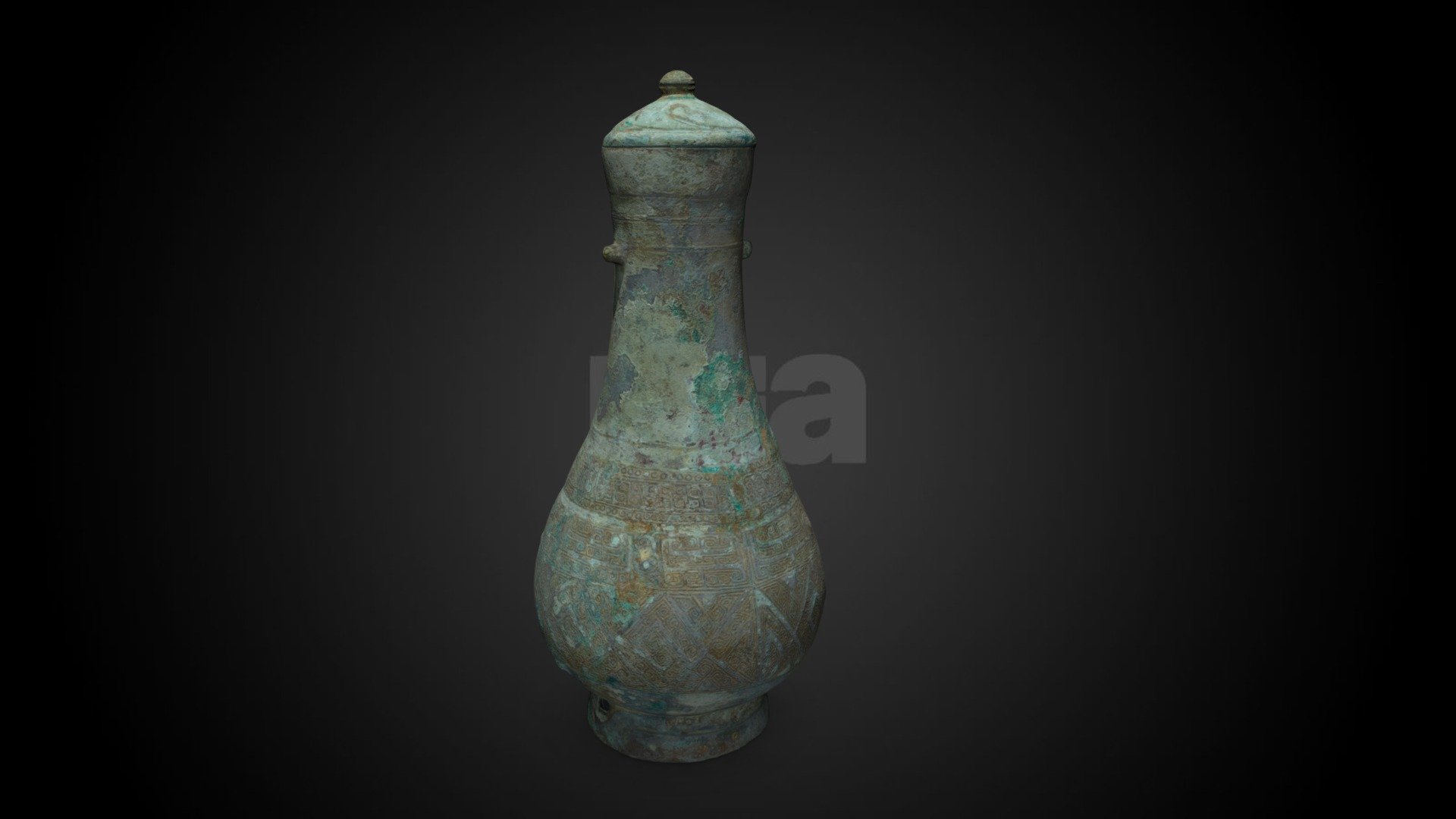 Chinese Hu wine vessel, 13th-12th C BCE