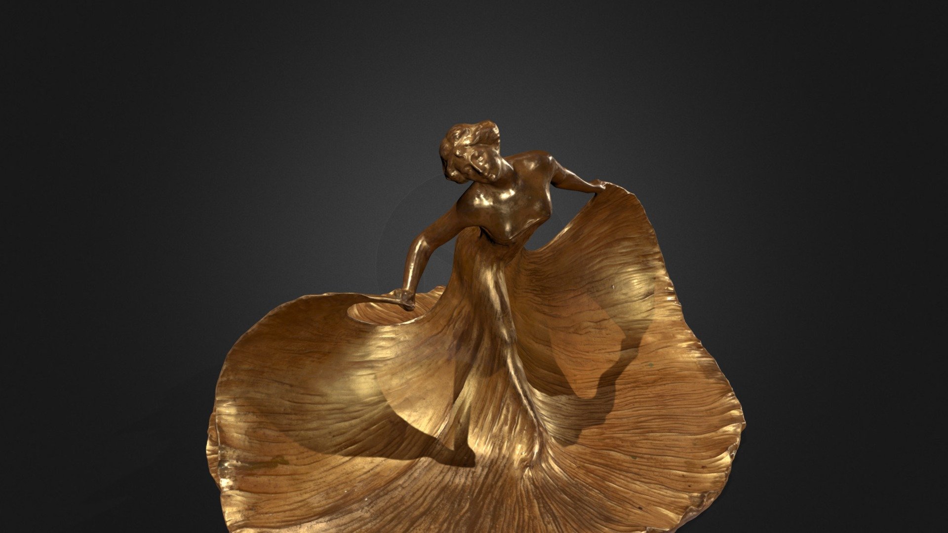 Loie Fuller sculpture by Joseph Kratina
