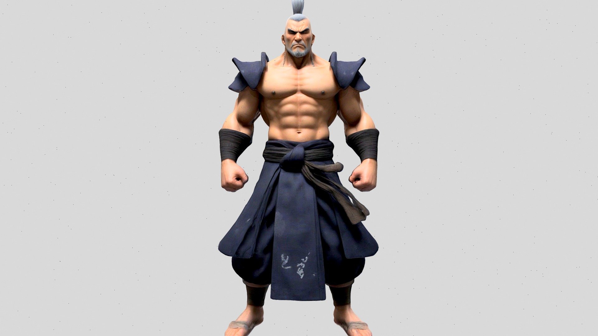 Tekken Heihachi Mishima muscular hakama battle