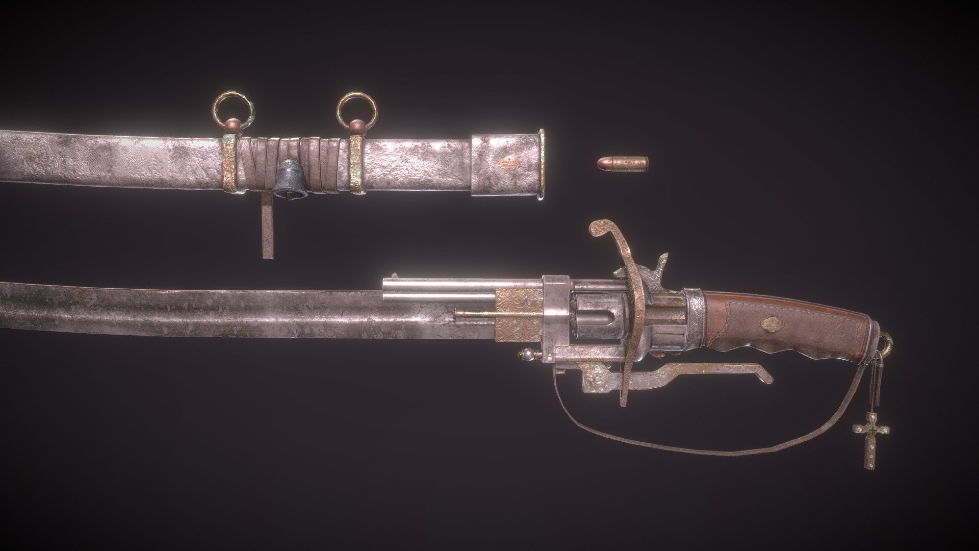 Pinfire Revolver Saber - Weapon Model