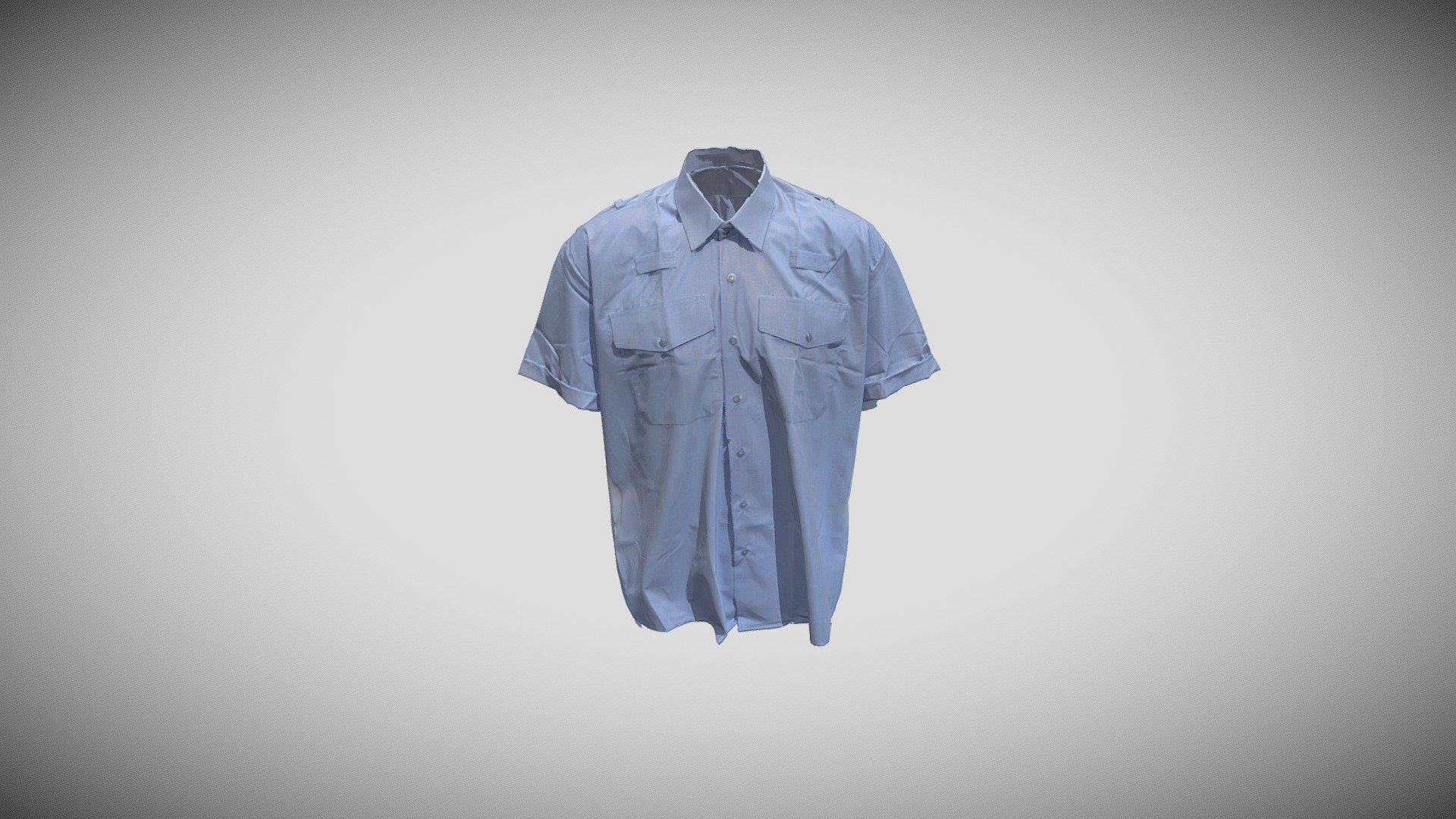 Short Sleeved Blue Police Shirt