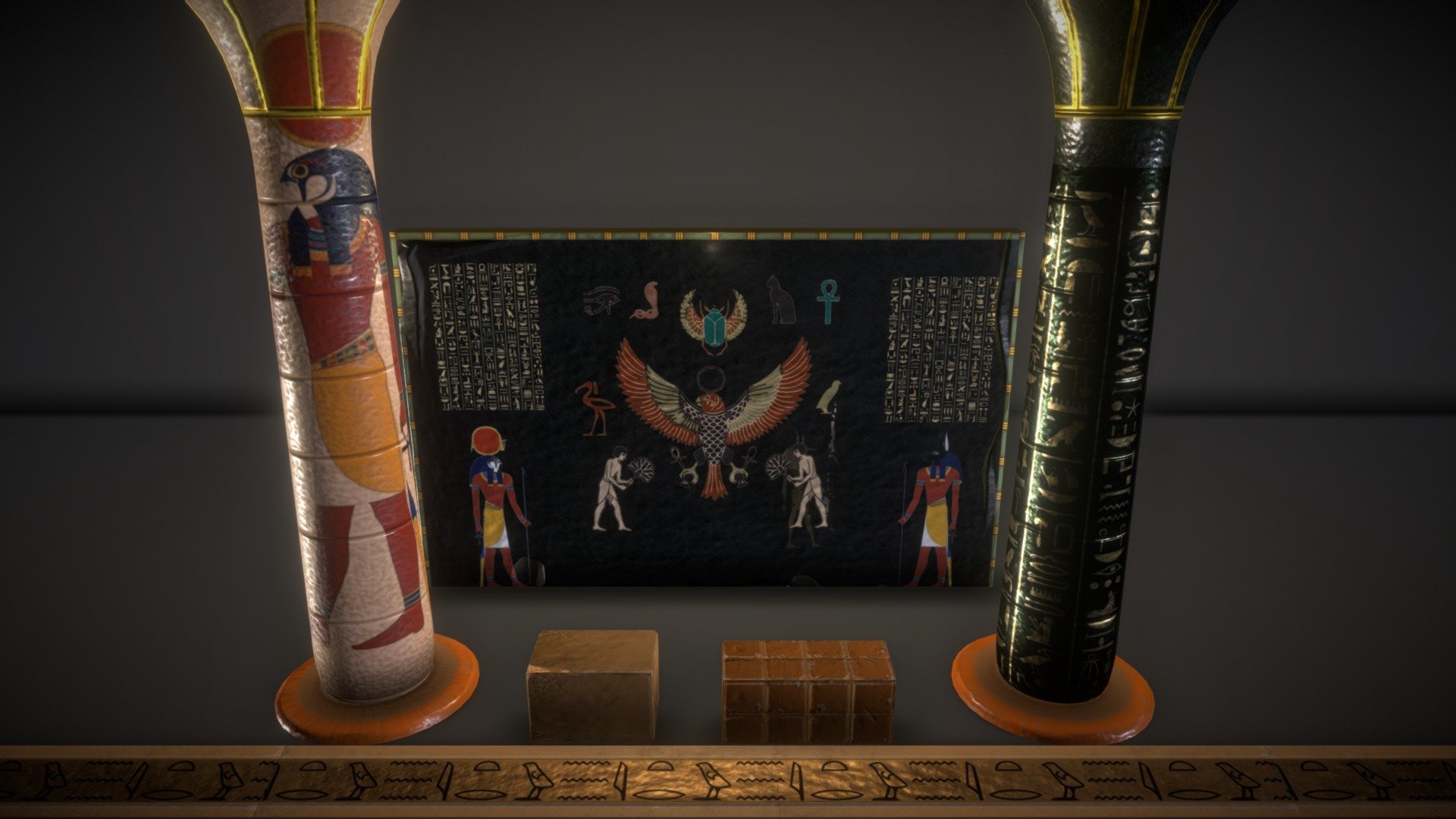 LowPoly Egiptian Assets GameReady