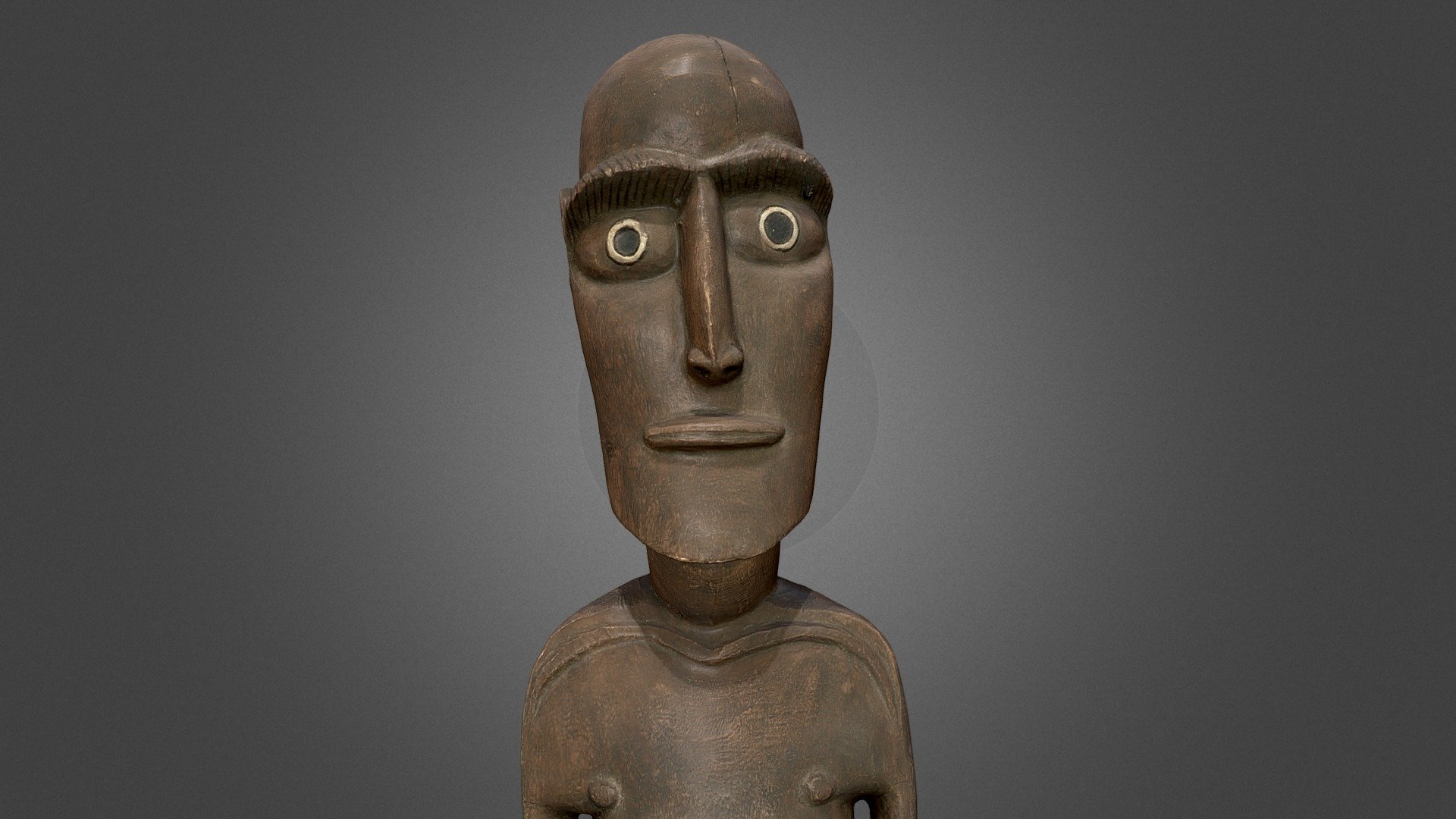 Wooden Figure, moai tangata