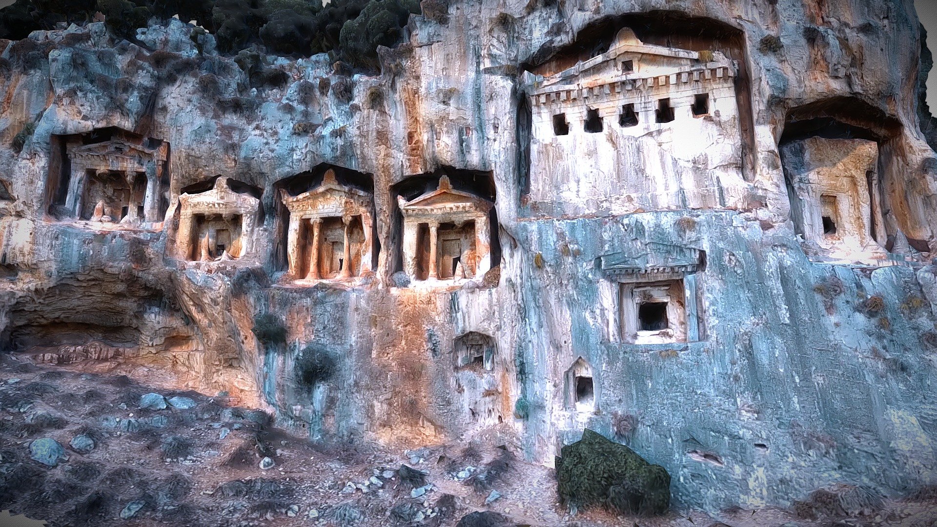 Lycian rock cut tombs of Dalyan