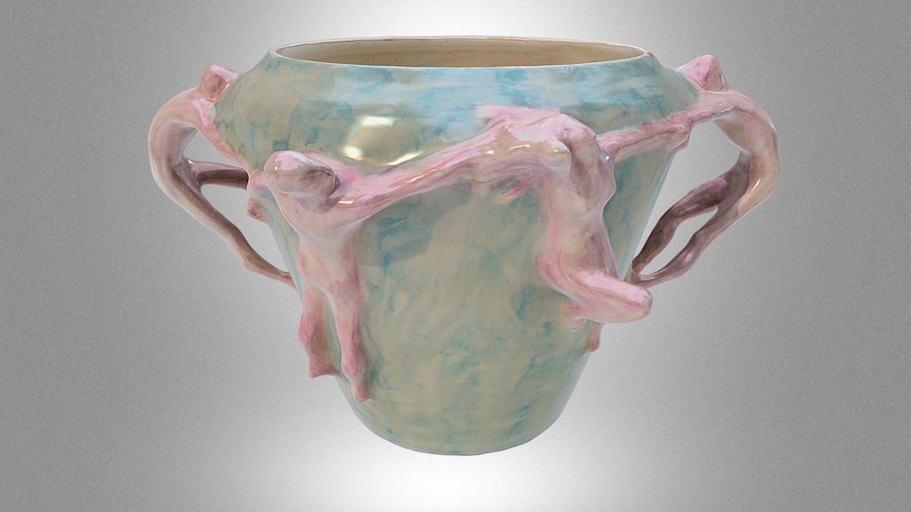 Vase with a dance circle motif
