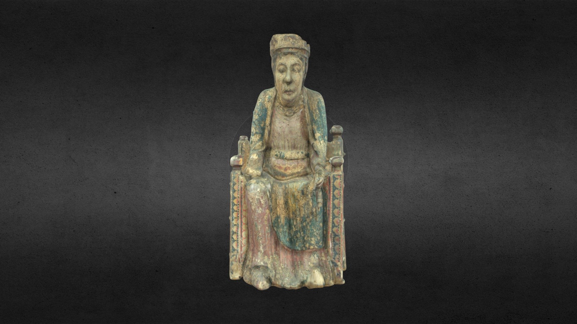 Romansque Enthroned Madonna