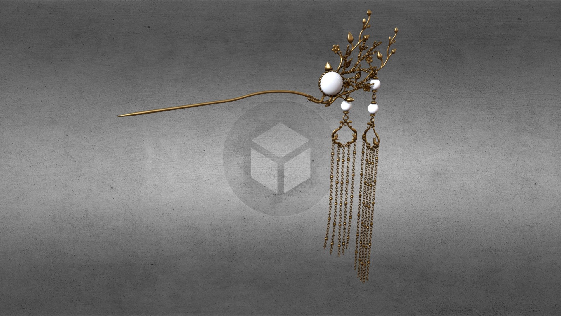 Chinese hairpin-4K-BakeMaterialTest