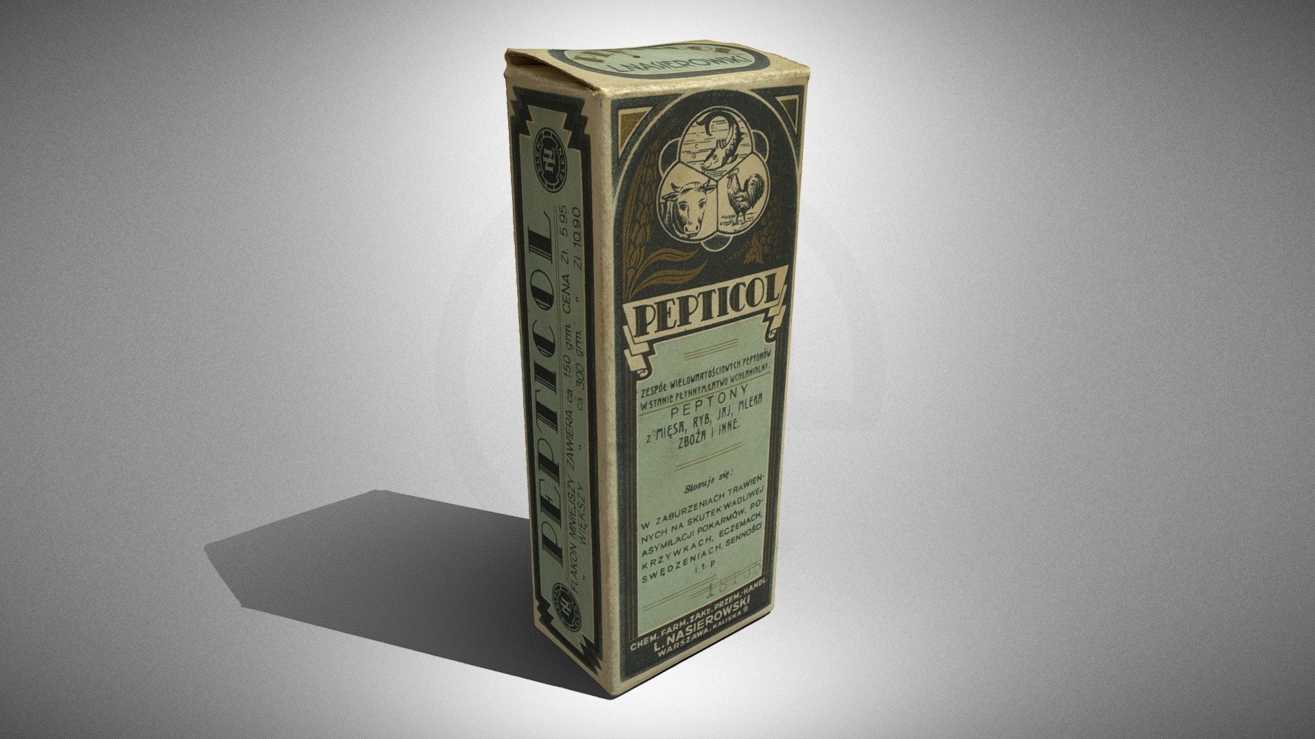 Packaging for the Pepticol medicine