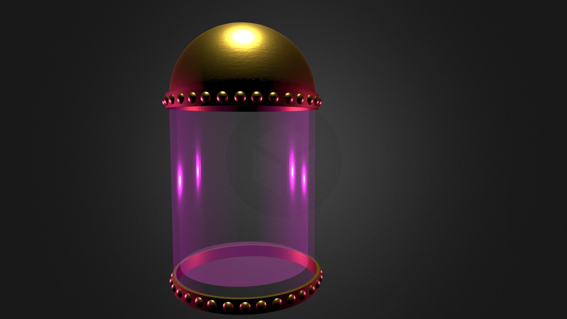 Steampunk Glass Cylinder New Brass Trim