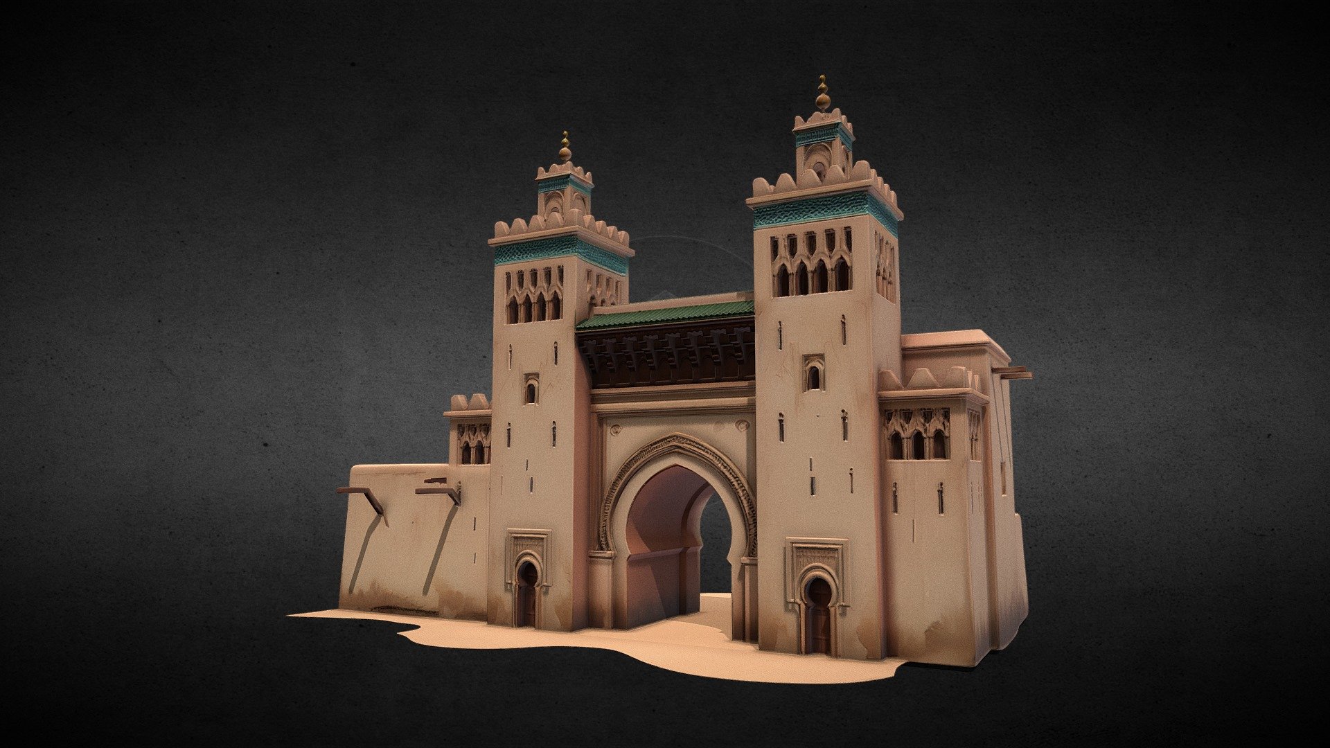 Moroccan City Gate (Bab) – Stylized Tier I
