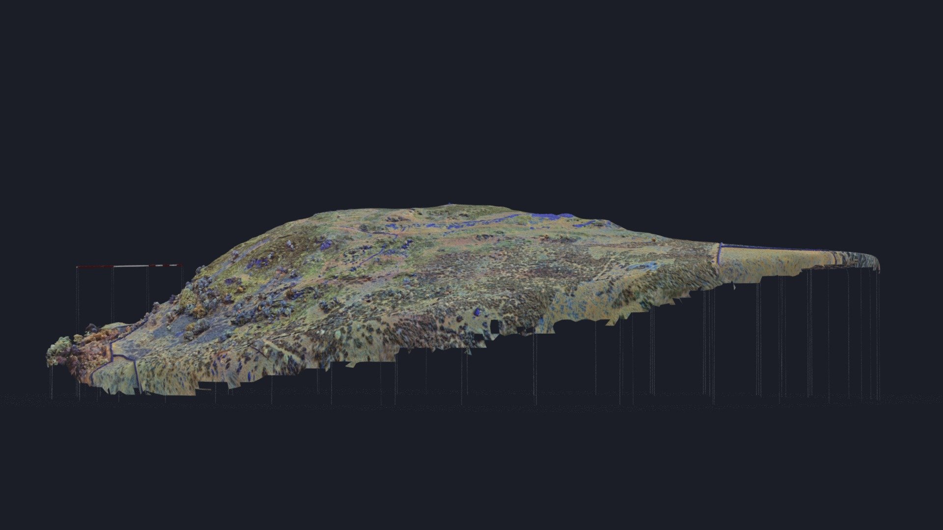 Pen-y-Gaer Multispectral False Colour NReG