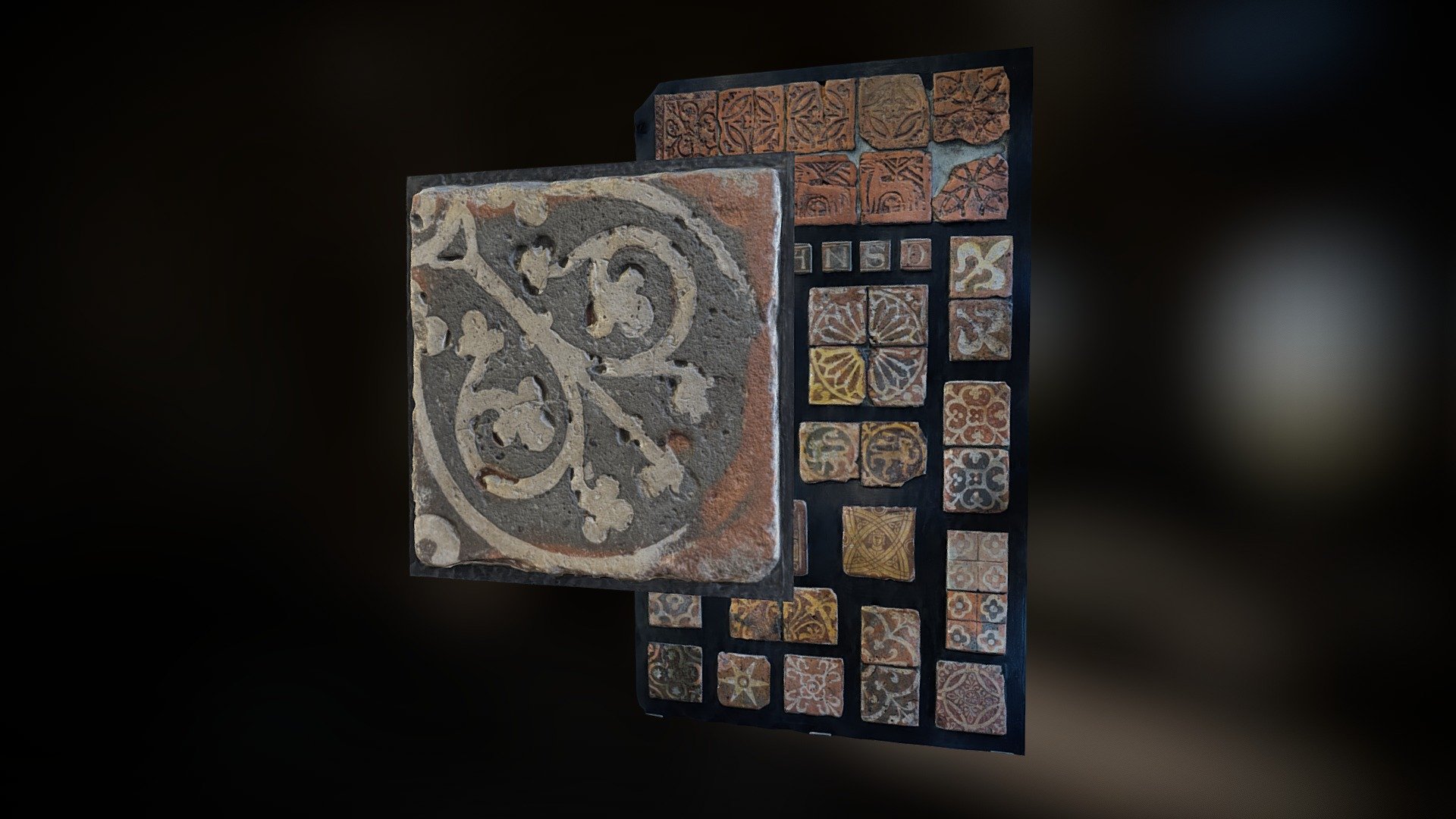 Clay Tiles + Detail, Winchester City Museum