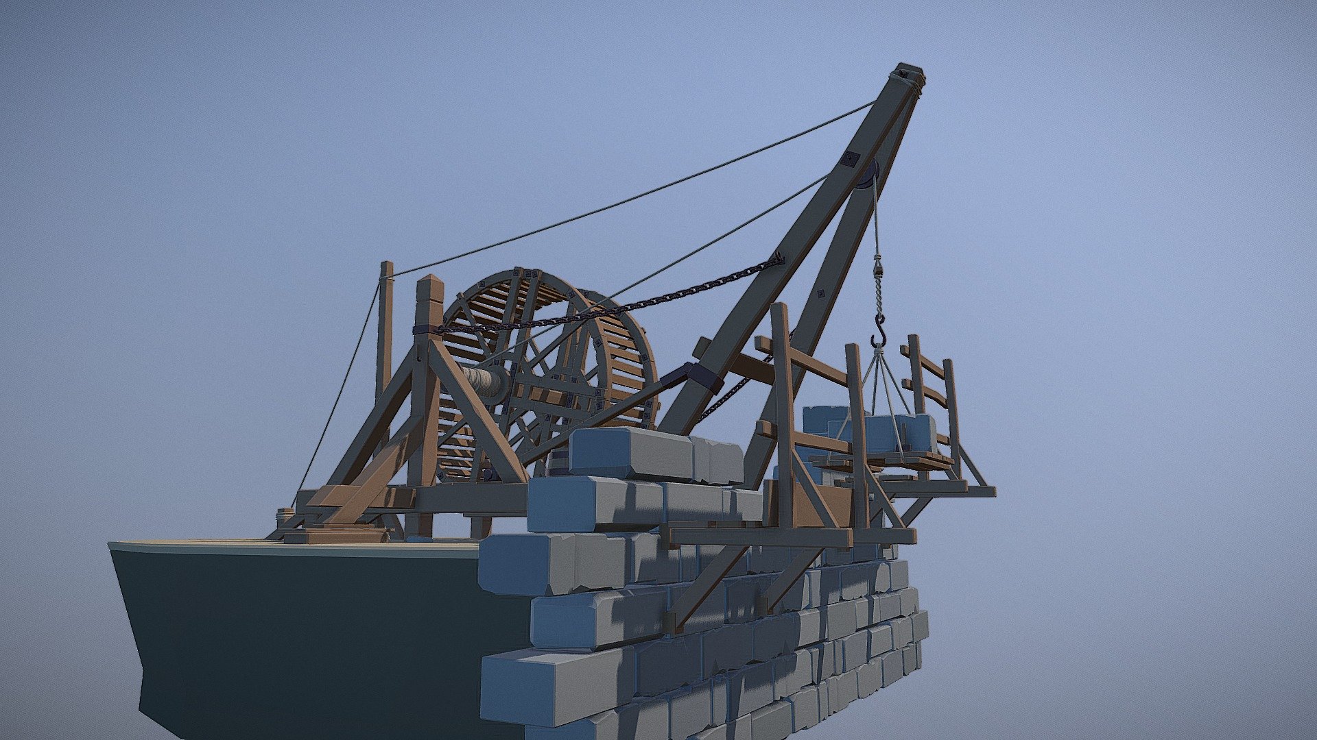 Treadwheel Crane
