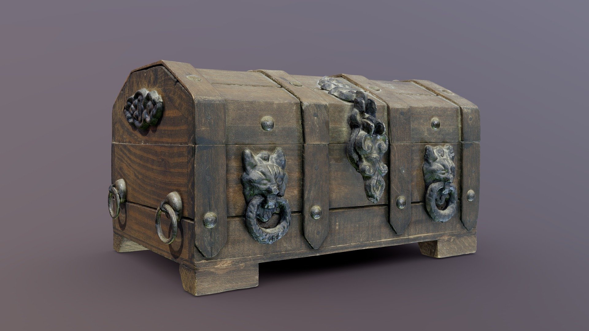 Wood Chest Photoscan PBR