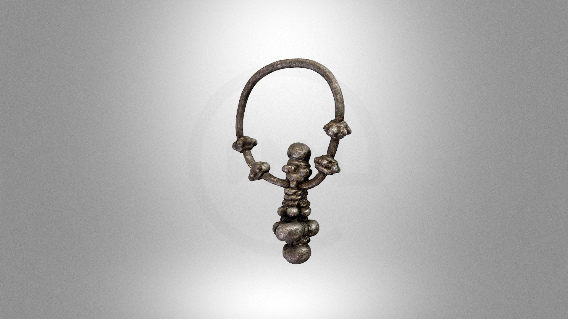 Earrings with a grape pendant