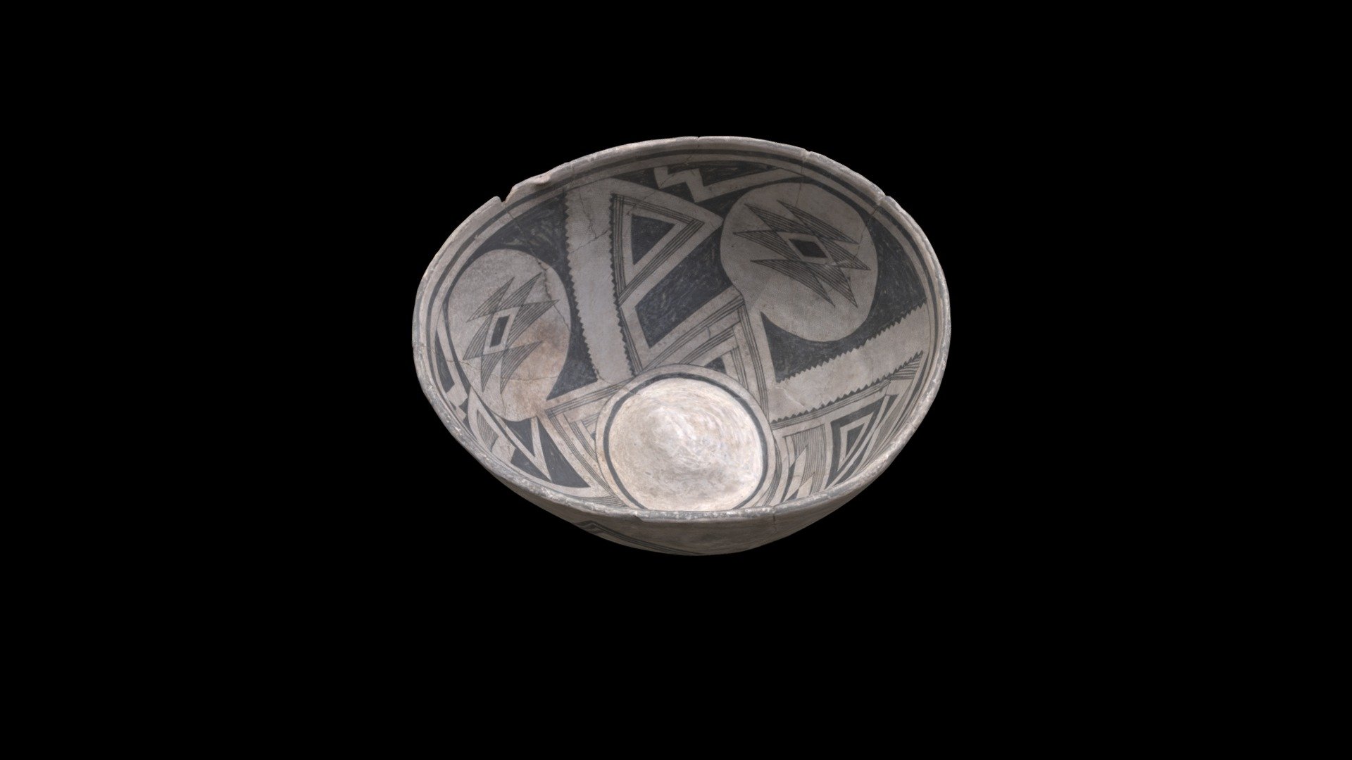 1930.36 Bowl with Geometric Design, Warped