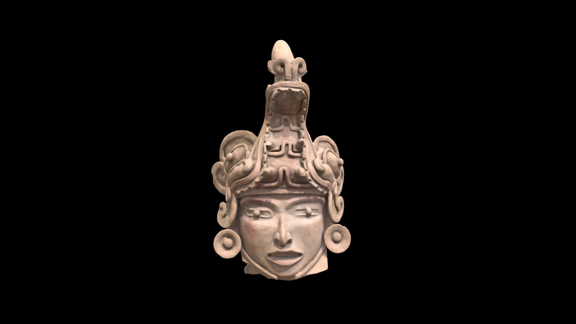 1990.237 Head With Animal Helmet
