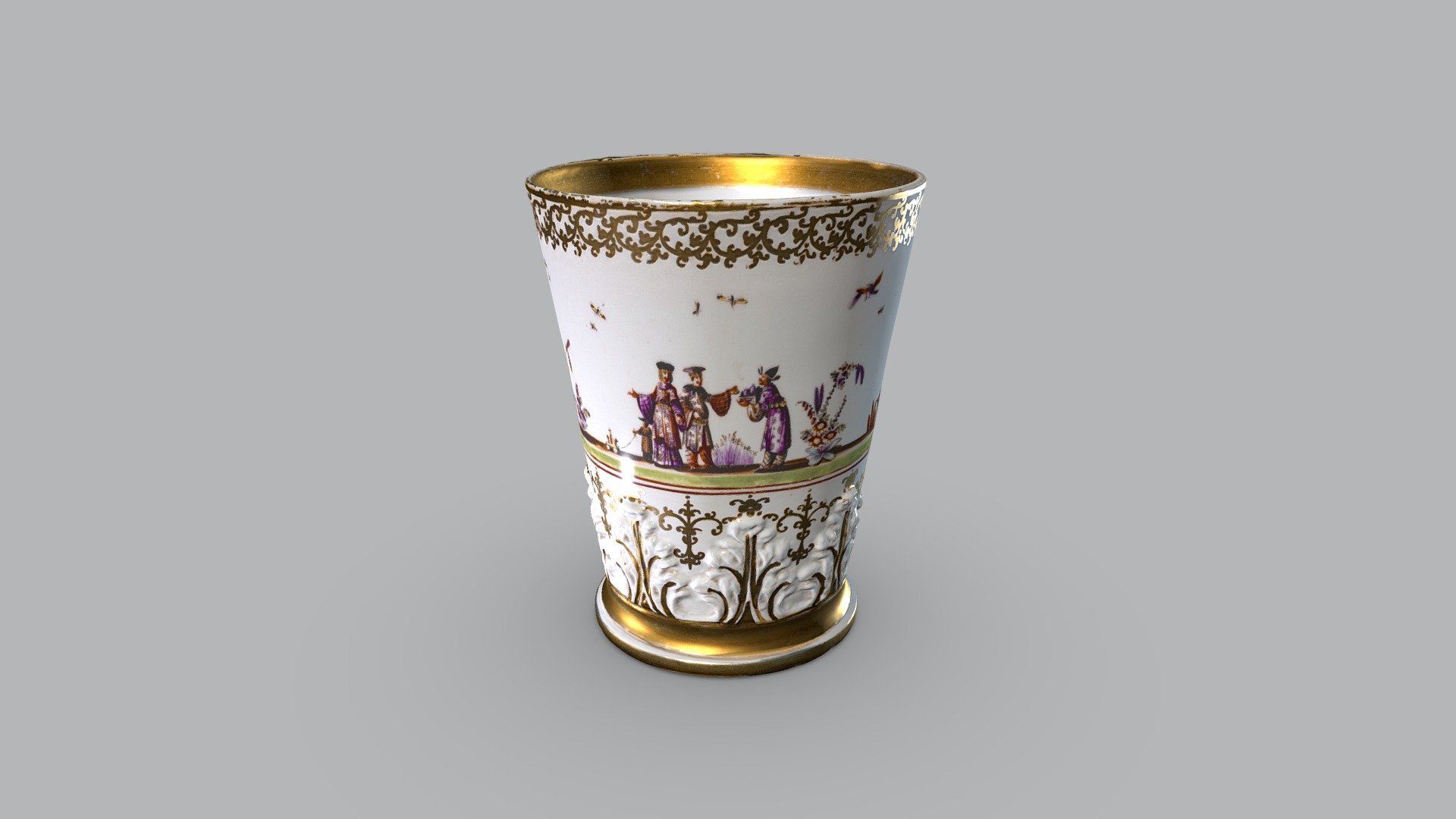 Becher mit Chinoiseriedekor, Meissen