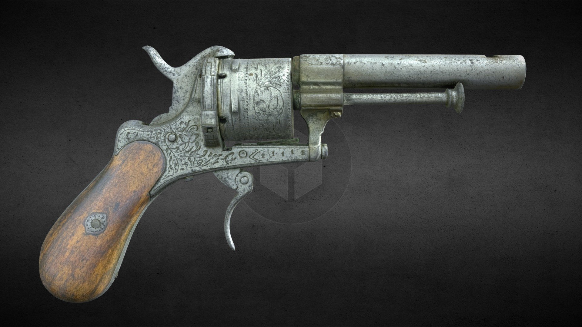 Antique Lefaucheux-type Pinfire Revolver